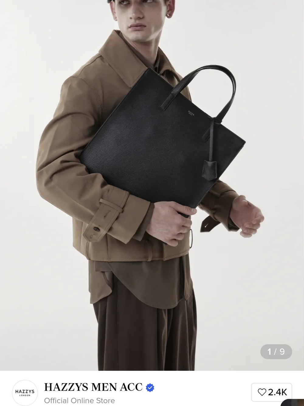KEVIN Black Cham Decorated Cross Toot Bag